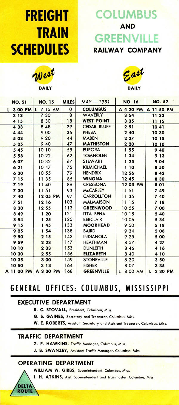 timetable1951b